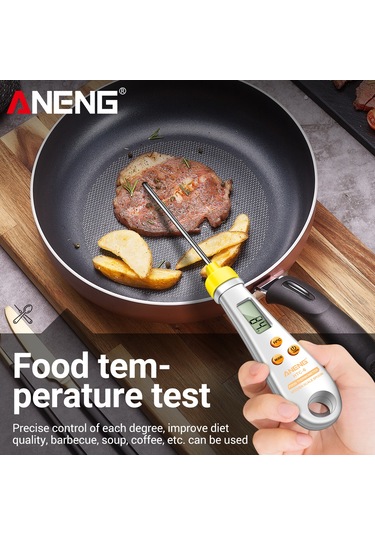 Yifomall Aneng Htc-6 Dijital Ölçüm Kaşığı Ve Mutfak Termometresi, 3 Birim G/oz/lb Ve Sıcaklık / Ölçümü, Beyaz, Cr2032 Pil İle Pil Dahil