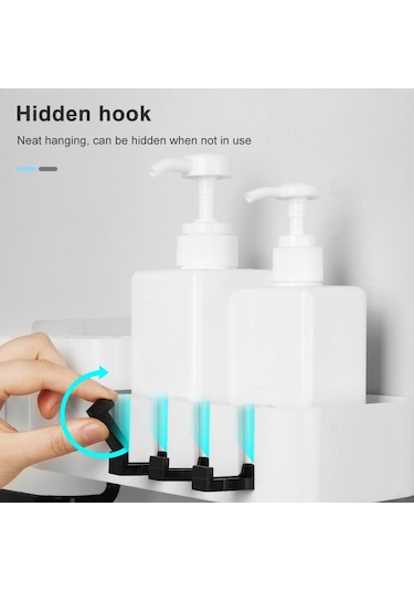 Sones 2 Adet Banyo Aksesuarları Duş Rafı Sorunsuz Dönen Tripod Sorunsuz Armatürler Depolama Rafı Mutfak Tripod Diğer