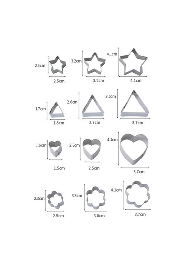 Dancemonkey 30 Adet Paslanmaz Çelik Bisküvi Kalıbı, Küçük Ve Pratik Gümüş