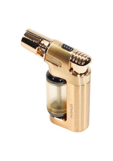Parmida Tek Torch Pürmüz Gold Masa Tipi Metal Puro Çakmağı - Tr9248
