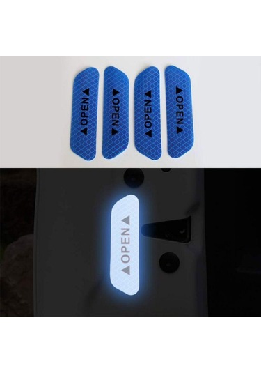 Kırmızı 4 Adet/takım Araba Açık Yansıtıcı Bant Uyarı Işareti Yansıtıcı Açık Uyarı Gece Sürüş Güvenlik Aydınlatma