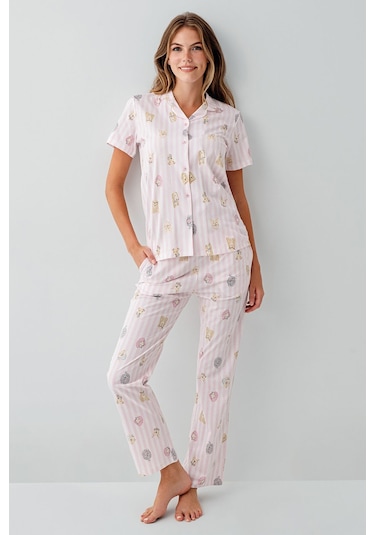 Rolypoly Kadın Pembe Gömlek Pijama Rp3809-s-v1 Pembe