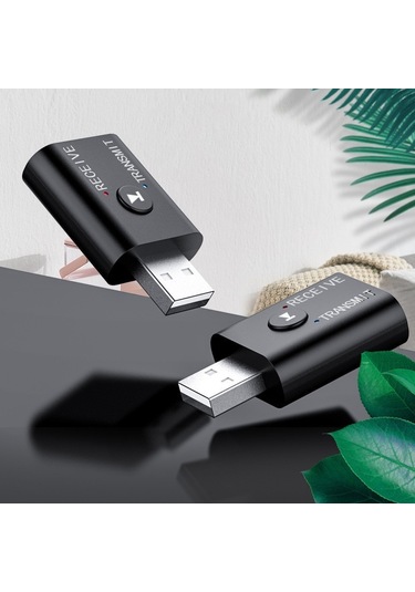 Gajeena Bt5.0 Bluetooth Verici Alıcı 2'li Set, Mikrofonlu, El İle Ulaşmadan Arama, Araba Ve Bilgisayar Uyumlu, Siyah