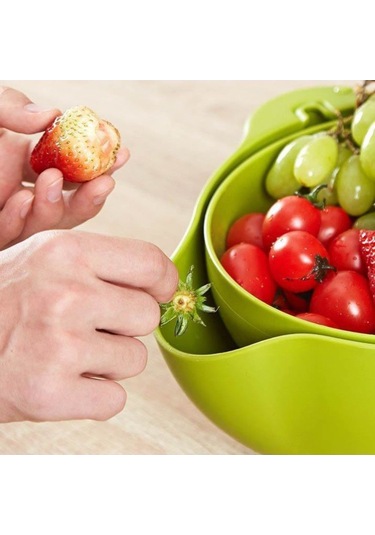 Periboia 360 Derece Dönebilir Pratik Hazneli Süzgeç Karışık Renkli