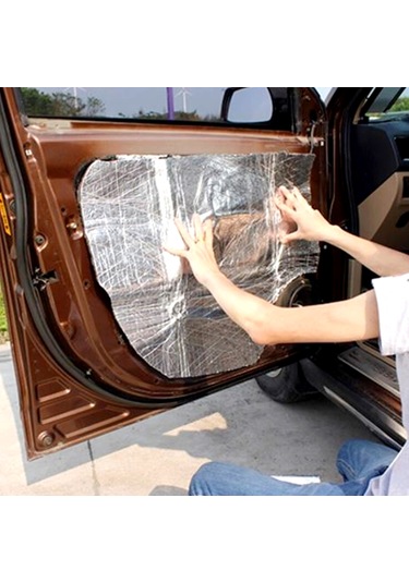 10 Adet 60x30cm Folyolu Oto Ses Isı Yalıtım Pedi 9mm Yapışkanlı