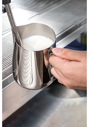 304 Çelik 600 Ml Kahve Süt Köpürtme Potu Sütlük Pitcher Cin503