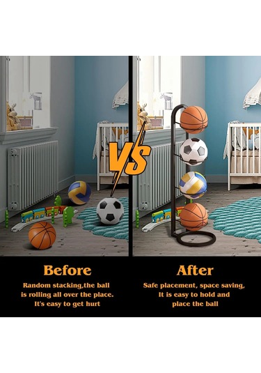 Treasure Kapalı Çocuk Basketbol Depolama Raf Koymak Top Futbol