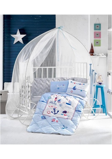Clasy Bebek Uyku Seti Sailing Fish V1 - Mavi
