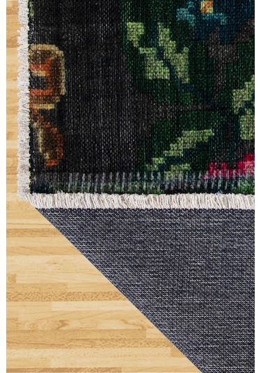 Efes 2302 Patchwork Yumuşak Doku Leke Tutmayan Modern Halı Kilim Çok Renkli