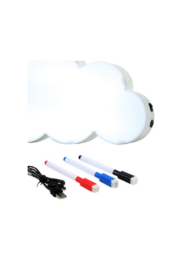 Homyl Yeniden Yazılabilir Gece Lambası Not Panoları Yılbaşı Beyaz