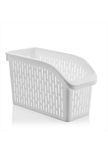 Küçük Boy Delikli Plastik Çok Amaçlı Dolap İçi Düzenleyici Beyaz
