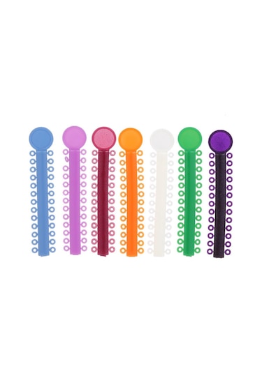 40 Adet/paket Yüksek Esneklik Diş Ligatür Bağları Ortodonti Elastik Çok Renkli