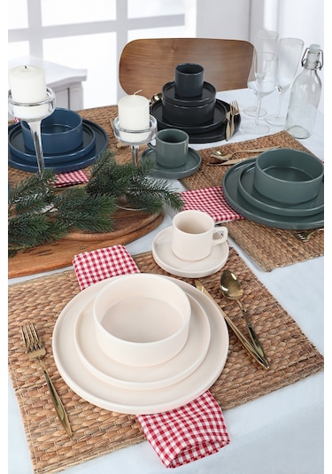 Keramika River Stackable Yemek/Kahvaltı Takımı 20 Parça 4 Kişilik