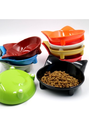 Homyl Sevimli Hayvan Kedi Kulakları Şekilli Mama Su Kasesi