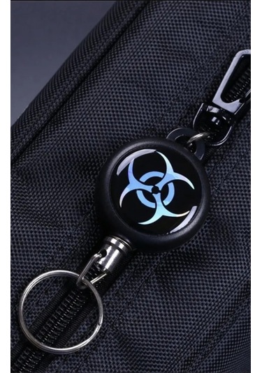 Hangfox Çelik Kablolu Geri Çekilebilir Anahtar Zinciri - 65cm Uzunluk, Dayanıklı Abs Plastik, Anahtarlar/badge İçin Güvenli Taşıma