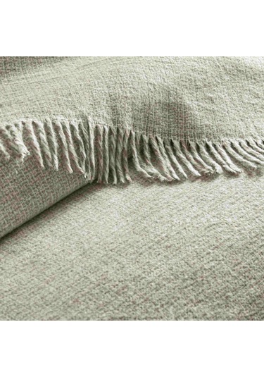 Linens Amorie Çift Kişilik Yeşil Battaniye Yeşil