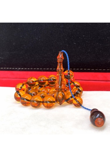 Bal Rengi Küre Model Ateş Kehribar Tesbih