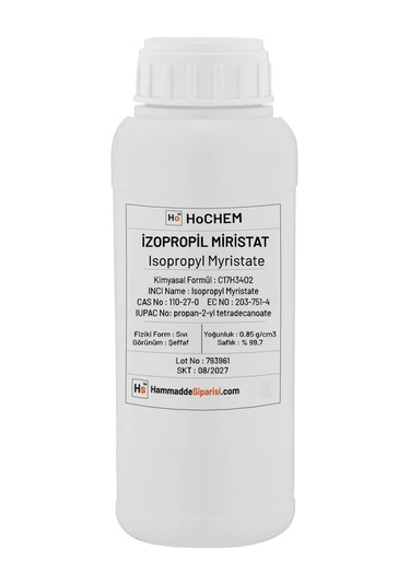 Hochem İzopropil Miristat Ipm Cas No 110-27-0 500 G