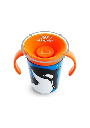 Munchkin Mucize 360 Alıştırma Bardağı Orka 6 Ay+ 177 ML Turuncu