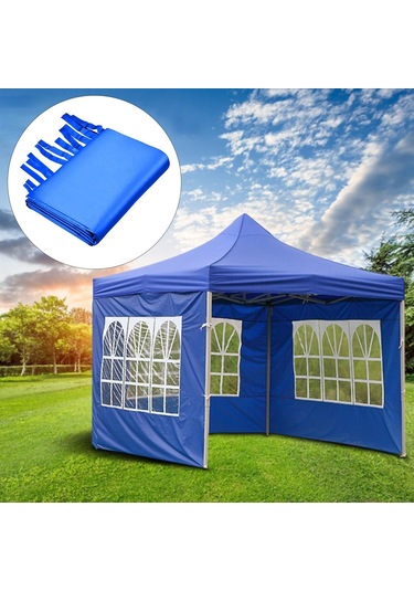 Suntek 1x Gazebos Çadır 3x2m Kamp Açık Gölgelik Mesh Yan Mavi