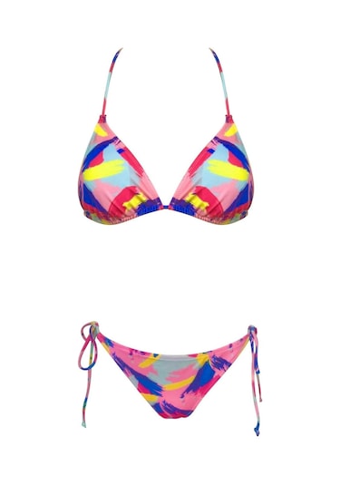 Deep Beach Üçgen Ipli Bikini Takım Kırmızı
