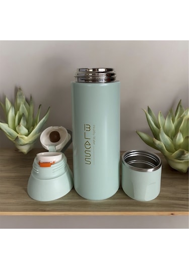 Prettify Yüksek Yalıtımlı Paslanmaz Çelik Bardaklı Sıcak/Soğuk Termos 700 ML