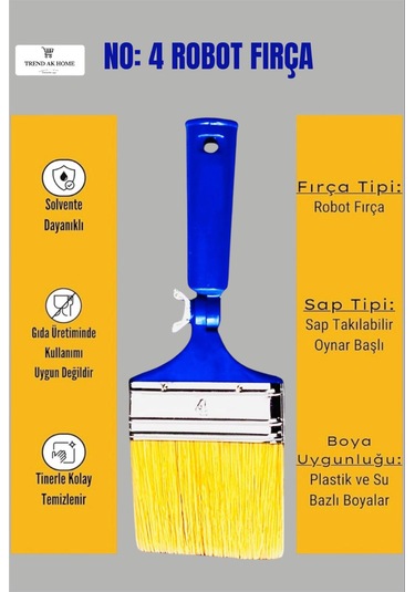Robot Kestirme Boya Fırçası No: 4