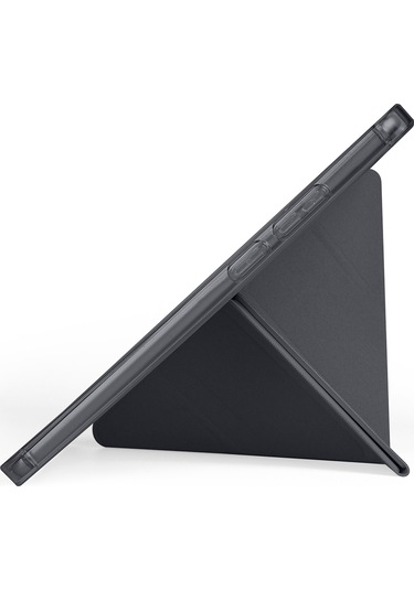 Maks Technology Lenovo Tab One 8.7 Tb-305fu Kılıf Mkst Tri Folding Kalem Bölmeli Standlı Kılıf - Siyah Tablet Kılıfı