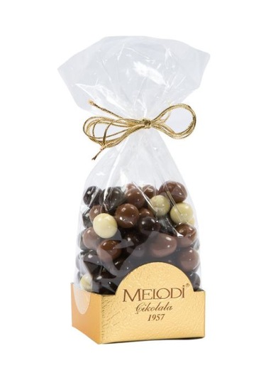 Melodi Çikolata Mini Kahve Çekirdekli Sütlü-Bitter-Beyaz Çikolatalı Draje 500 G