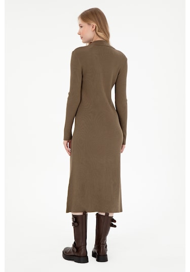 U.s. Polo Assn. Kadın Açık Haki Elbise Triko 50297100-vr183 Acık Hakı