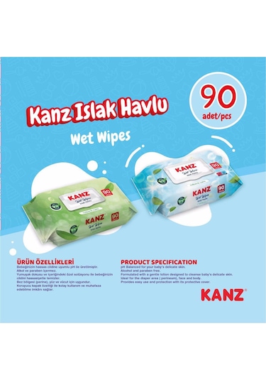 Kanz Natural Care Islak Havlu 90'lı