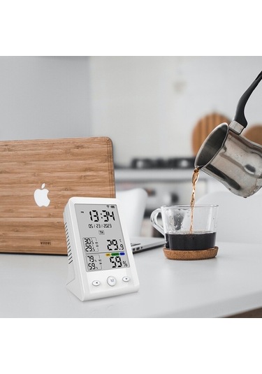 Pazly Tuya Wifi Şarj Edilebilir Termometre Ve Nem Ölçer - Bebek Odası, Ev & Ofis İçin Hava Kalitesi İzleyici