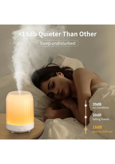 Techbloom Beyaz 1pc Aromaterapi Nemlendirici Çok Renkli Led Gece Lambası Usb Güçlü Kompakt Tasarım Esansiyel Yağ Difüzörü Hava Kalitesi Ve Ambians Artırır Ahşap