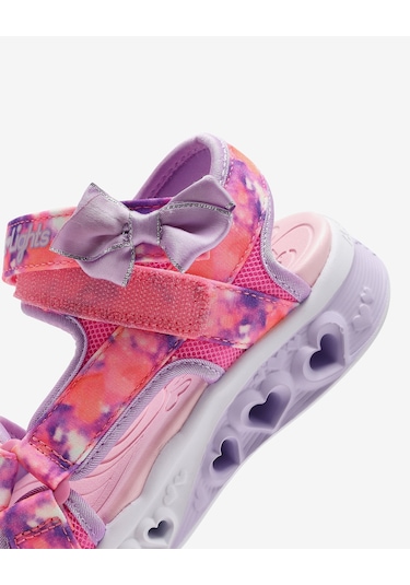 Skechers Flutter Hearts Sandal-blurry Love Büyük Kız Çocuk Pembe Işıklı Sandalet 303110l Pklv Pembe