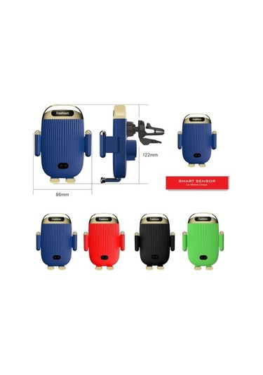 Wondernest S18 15w Araç Kablosuz Şarj Aleti Ve Telefon Tutucu, Kırmızı Renk Std