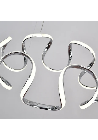 Örümcek Model 3 Renkli Modern Krom Led Avize Krom