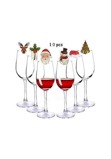 Reedark 10 Adet Şık Noel Bardak Kartı - Kişiselleştirilebilir Parti Dekorasyonu, Kağıt Malzeme, Çeşitli Tasarımlar