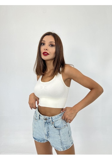 15536 Tek Kat Bra-ekru Karışık Çok Renkli