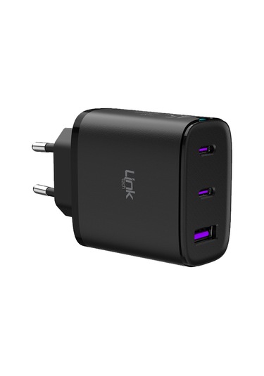 Linktech C317 Safe 3 Çıkışlı 45W Hızlı Şarj Adaptörü