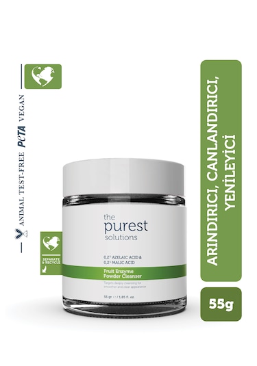 The Purest Solutions Fruit Enzyme Powder Cleanser Meyve Asitleri Içeren Toz Temizleyici 55 G