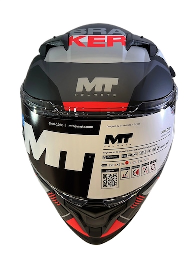 Mt Helmets Braker SV İnception B5 Kapalı Motosiklet Kaskı Mat Kırmızı