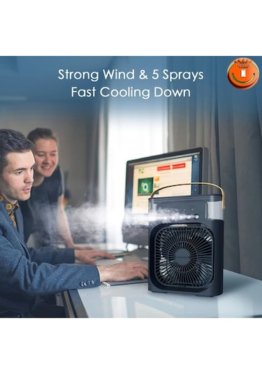 Xuweiwei Taşınabilir 600 Ml Çok Fonksiyonlu Yüksek Hızlı Rüzgar Soğutmalı Fan Usb Güçlü Sessiz Ofis Ev Açık Hava İçin İdeal Büyük Kapasiteli Tank