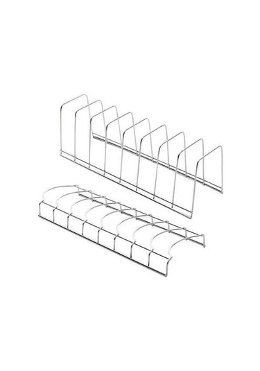 Pazly Basit Gümüş Plaka Kurutma Rafı Mutfak Kapağı Organizatör Servis Tepsili Bulaşık Tezgahı İçin Gümüş