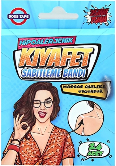 Boss Tape Kıyafet Sabitleme Dekolte Kapama ve Vücut Bandı Biyouyumluluk Sertifikalı