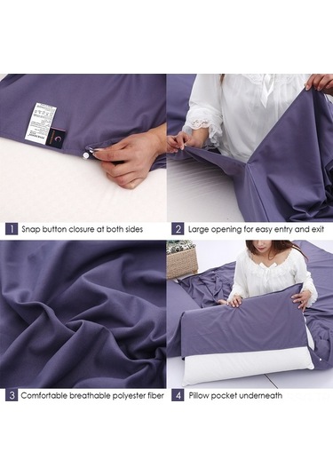 Pazly Leke Geçirmez Poliester Uyku Tulumu Astarı - 115x210cm, Taşıma Çantası, Çok Renkli Çok Renkli