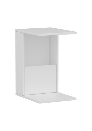 Bono Tekerlekli C Sehpa - Beyaz Beyaz