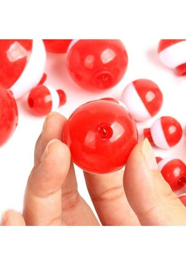 Ebitda Yüksek Kaliteli Balık Şamandıraları Seti, 10 Adet, Kırmızı-beyaz Renkli, Uygun Boyutlar İçin Balık Avı Aksesuarı