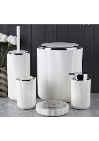 Perotti Lisbone Silver 5 Parça Banyo   Takımı Beyaz 13166