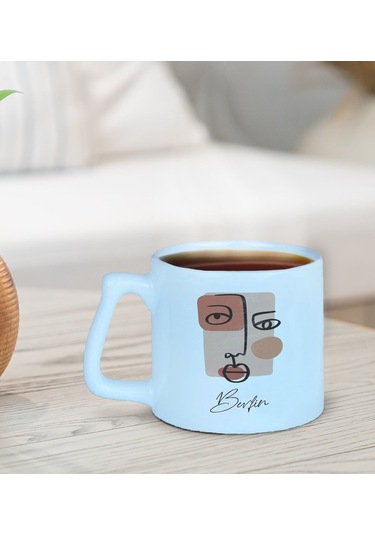 Bk Gift Kişiye Özel İsimli Pastel Mavi Middle Kupa Bardak-2, Arkadaşa Hediye, Ev Hediyesi, Doğum Günü Hediyesi, Ofis Hediyesi Kobitmeyencom30011 Bk Gi