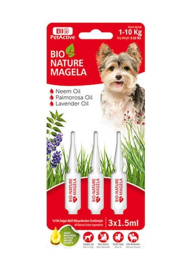 Bio Petactive Nature Magela 1-10 KG Köpek Pire Damlası 3 x 1.5 ML